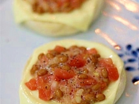 塩麹トマト納豆のチーズマフィン